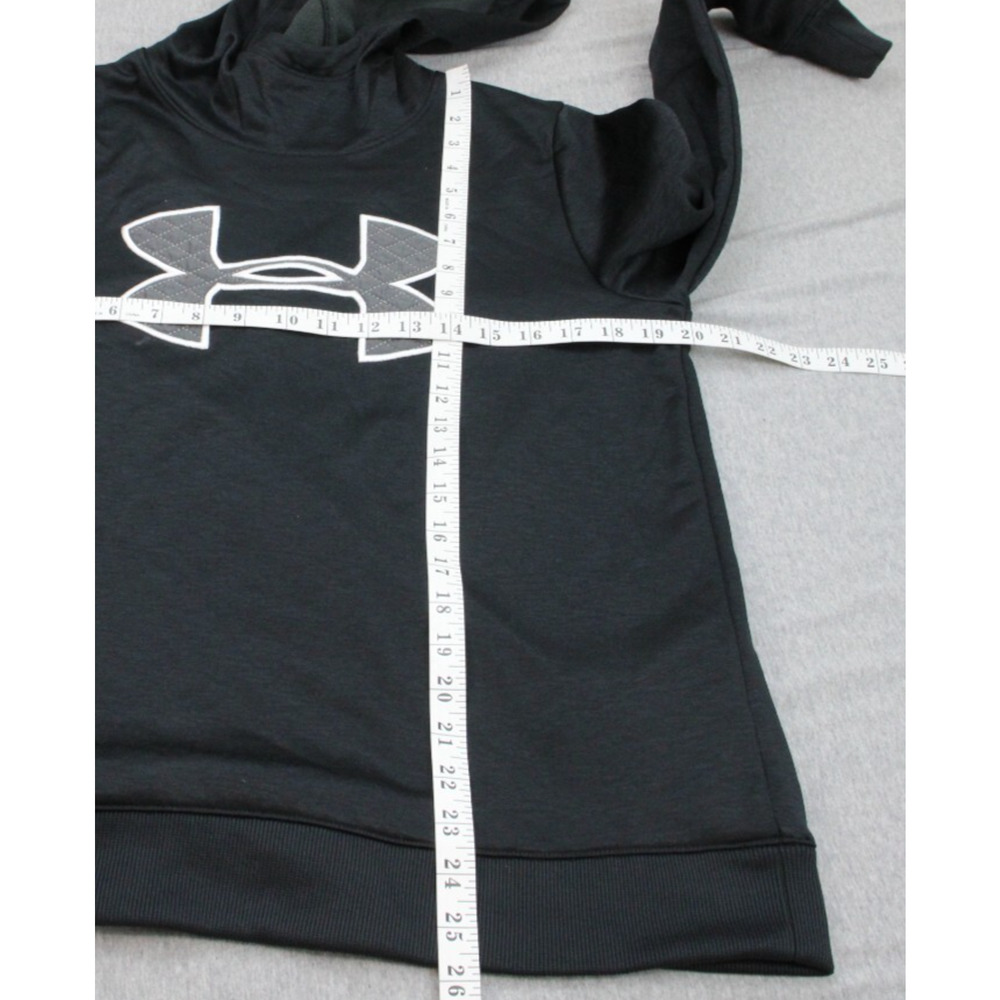 Under Armour Hoodie Mens Medium Black Cold Gear Fleece Loose Fit Long Sleeve - Picture 5 of 6